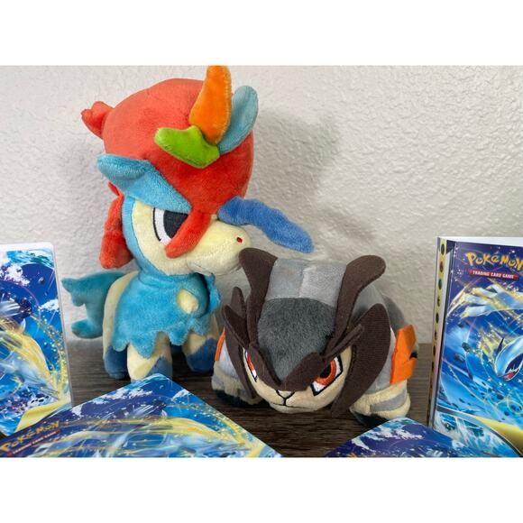 Pokemon Lugia Mini Binders Lot of 4 + Keldeo & Terrakion Plush 2025 Card Storage - Picture 4 of 12